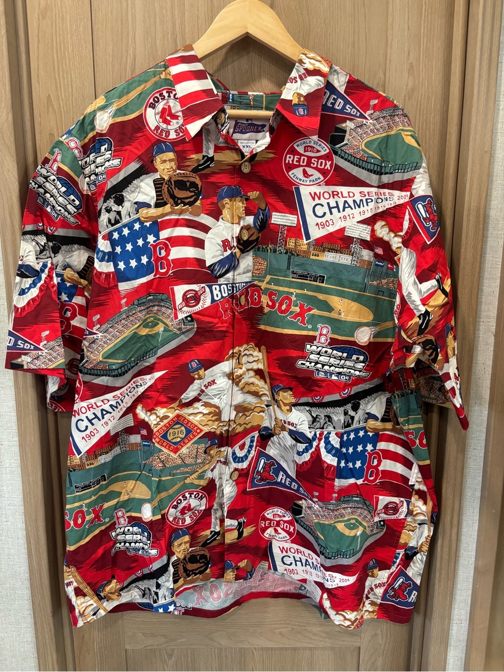 Vintage Boston Red Socks USA Spooner MLB Top Button Down XXL